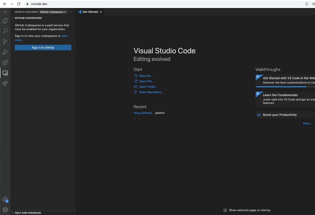 VSCode Web